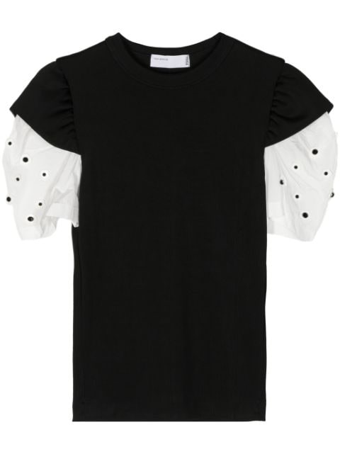 Toga beaded sleeves t-shirt 