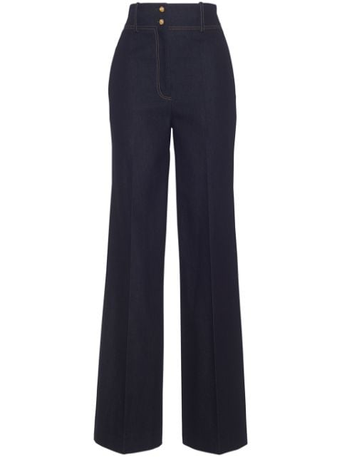 Adam Lippes Hugo high-waisted straight-leg jeans