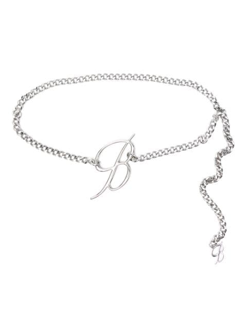 Blumarine logo-pendant chain belt