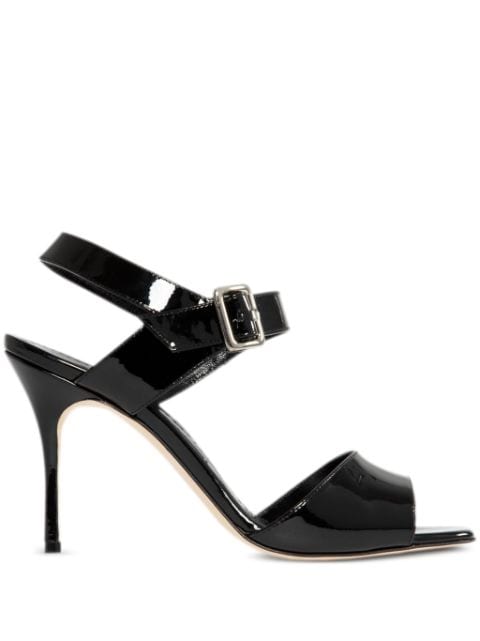 Manolo Blahnik 90mm leather sandals