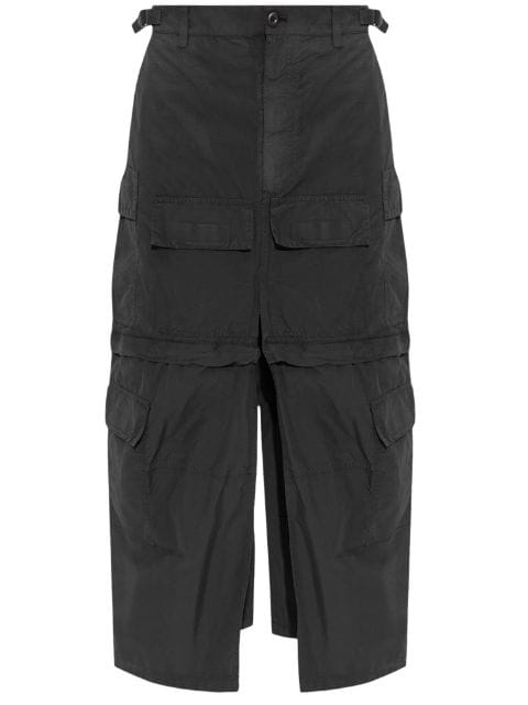 Balenciaga ripstop maxi cargo skirt