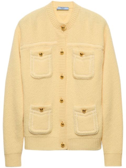 Prada multiple-pockets cashmere cardigan