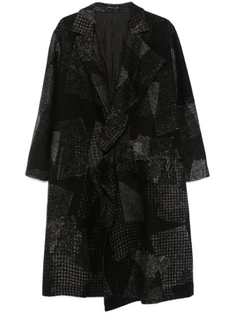 Yohji Yamamoto abstract-pattern coat