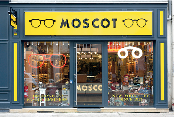 The MOSCOT Rue de Passy Shop exterior