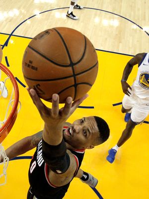 Damian Lillard against the Warriors