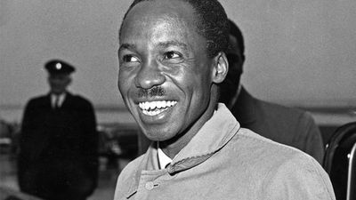 Undated photograph of Julius Nyerere, the first prime minister of Tanganyika, which eventually became Tanzania.