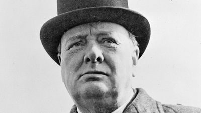 Winston Churchill. Prime Minister Winston Churchill of Great Britain. British statesman, orator, and author, prime minister (1940-45, 1951-55). Photo 1942?