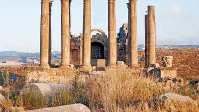 Temple of Artemis at Jerash, Jordan. (Jarash, Jordan)