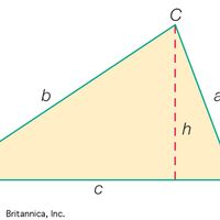 Standard lettering of a triangle