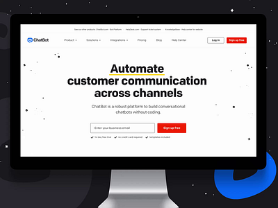 ChatBot Homepage animation after effects animation call chat bot dot gif homepage jump landing lottie marketing message motion sales section slider web website
