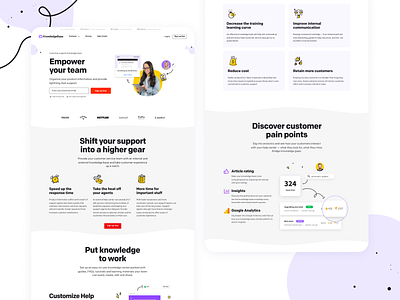 [LP] KnowledgeBase for Customer Support creative design illustration ui web web design