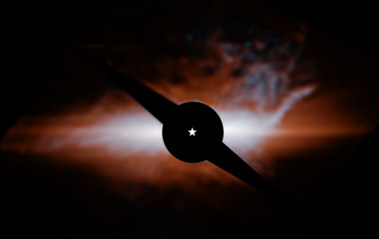 Star system Beta Pictoris (MIRI image)