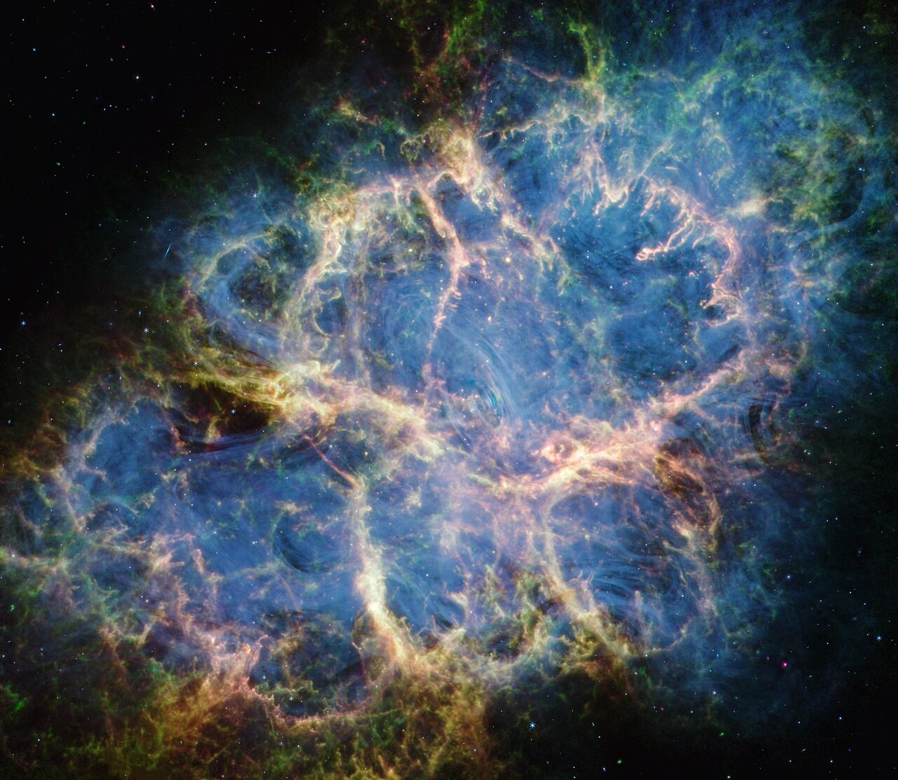 Crab Nebula (MIRI and NIRCam image)