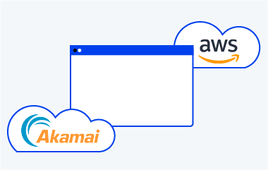 AWS and Akamai logo