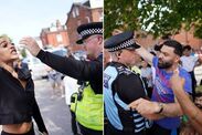 Leeds riots live police car attack updates