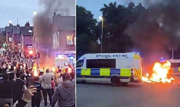 leeds streets flames after violent harehills riot