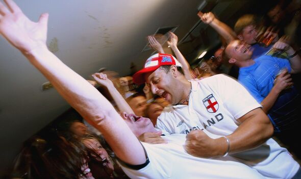 UK: Fans Watch England Vs Switzerland