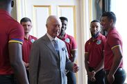 king charles meets west indies cricket team