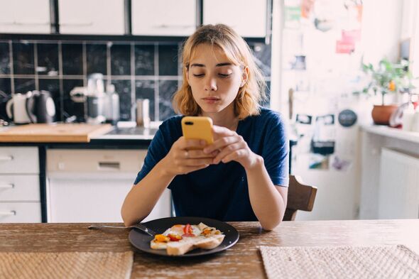 Young person eating