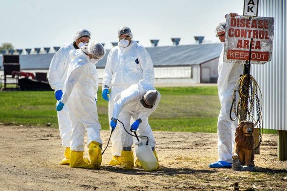 hosing down in disease control area