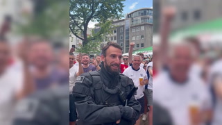 England fans serenade German police officer who looks like Southgate