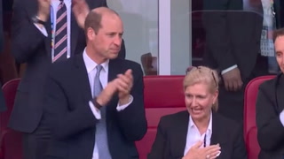 Prince William celebrates England equaliser against Switzerland