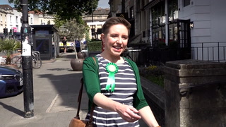 Green Party leader Carla Denyer votes in general election