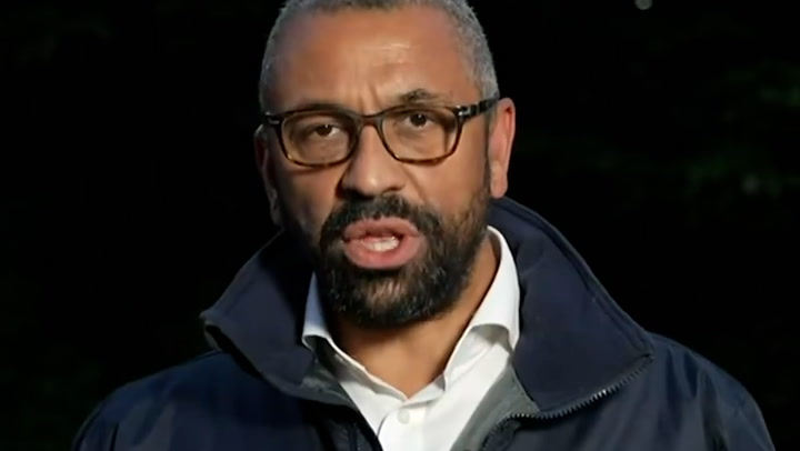 James Cleverly accidentally slips that Conservatives could be 'leaving' today