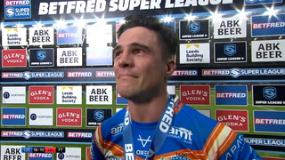 Brodie Croft sobs as he pays tribute to Rob Burrow after win