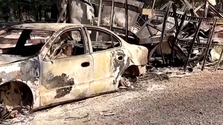 Devastating wildfire in New Mexico leaves homes burnt and cars charred