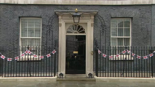 St George’s flags outside No 10 ahead of England Euros quarter-final
