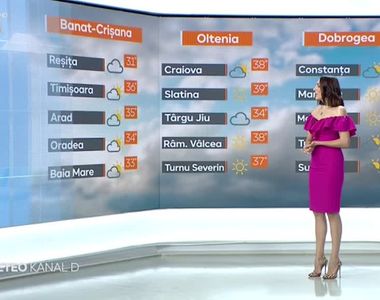 VIDEO Prognoza meteo cu Anca Ciota. Cum va fi vremea în fiecare regiune a țării