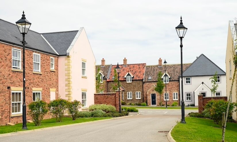 Row of houses in the UK