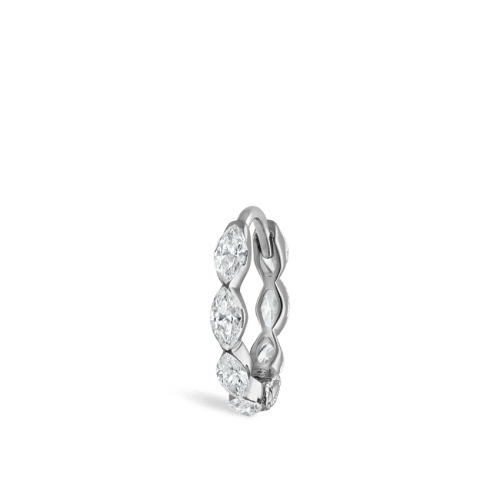 Invisible Set Diamond Marquise Eternity Hoop Earring