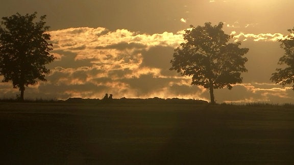 Wanderer im Sonnenaufgang