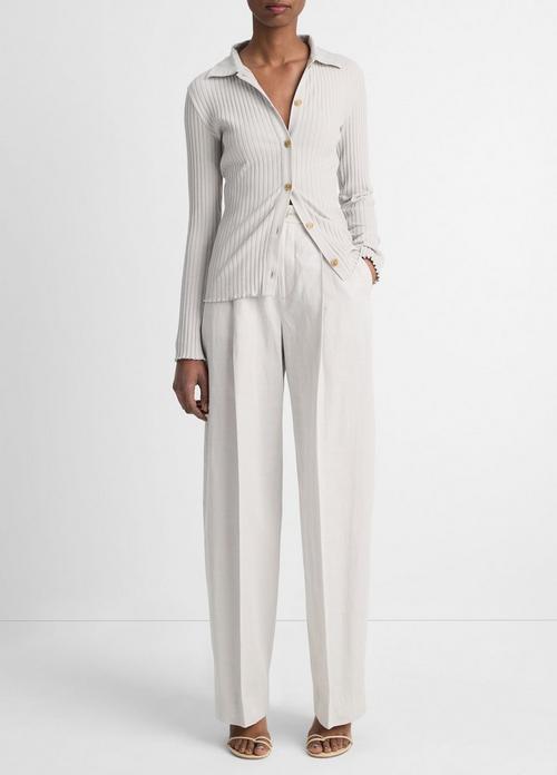 High-Waist Tailored Wide-Leg Trouser