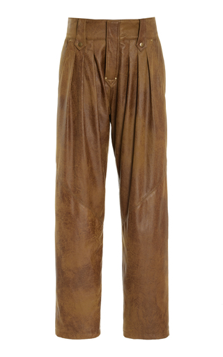 Gwen Burnished Satin Straight-Leg Pants