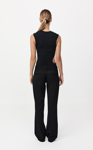 Low-Rise Stretch-Wool Flare Pants