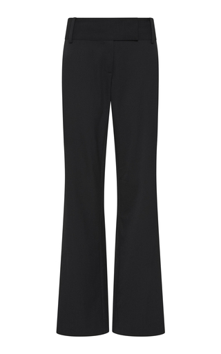 Low-Rise Stretch-Wool Flare Pants