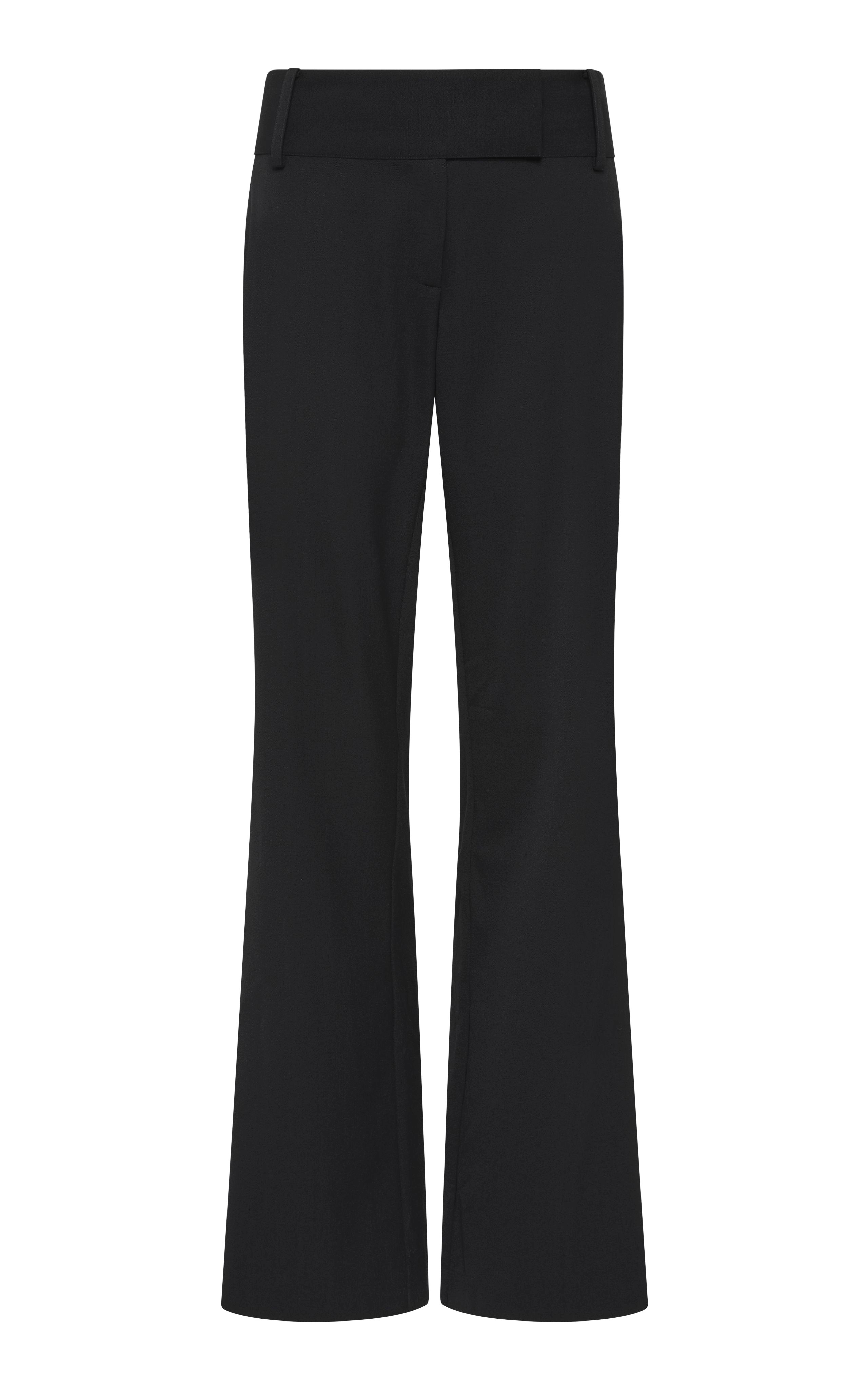 Low-Rise Stretch-Wool Flare Pants