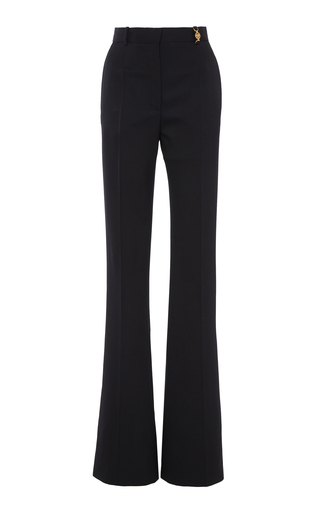 Stretch Wool Flare Pants