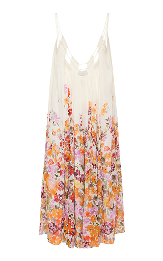 Boeri Printed Linen-Silk Midi Dress