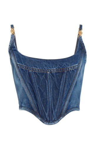 Medusa Denim Corset Top