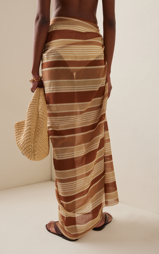 Exclusive Striped-Cotton Pareo