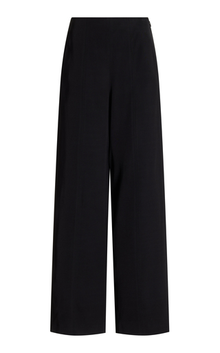 Talia Mid-Rise Crepe Wide-Leg Pants