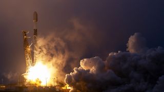 A SpaceX Falcon 9 rocket launches the NROL-186 mission for the U.S. National Reconnaissance Office on June 28, 2024.