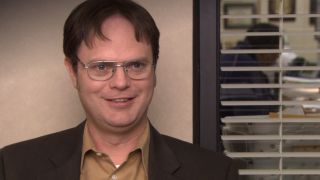 Dwight smiling in The Office