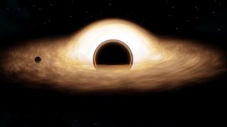 An artist's rendering of a black hole