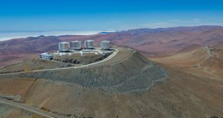 The Atacama Desert is home to a number of observatories. The European Space Observatory's Very Large Telescope sits atop a hill in the Atacama Desert.