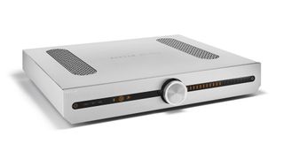 Roksan Atessa Streaming Amplifier in silver on white background